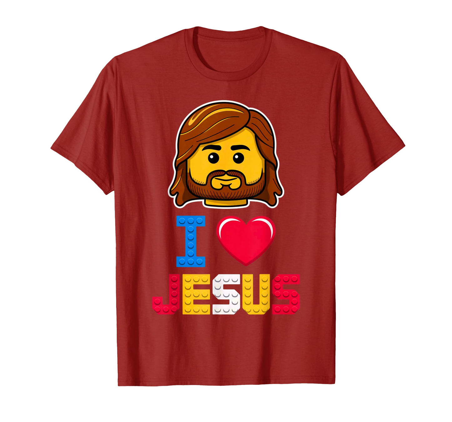 I Love Jesus Master Builder Building Bricks Blocks Christian T-Shirt