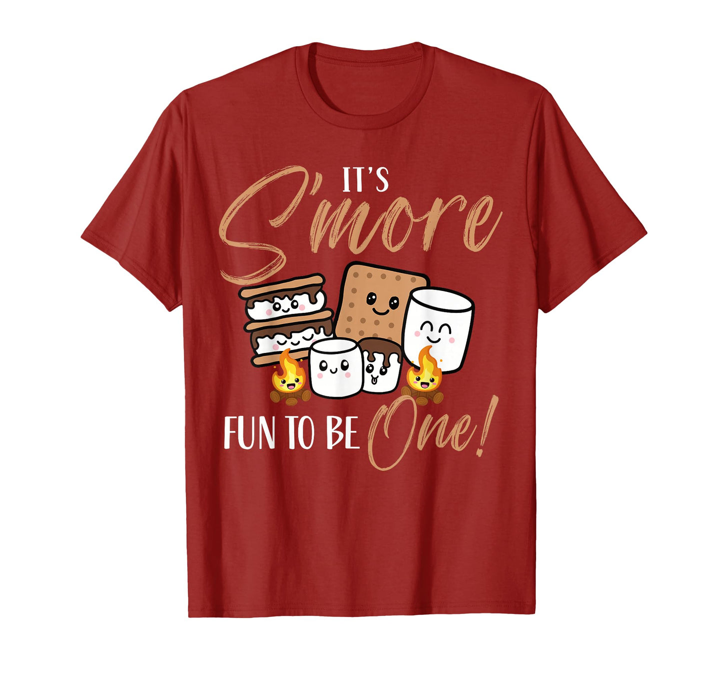 Birthday Campfire Marshmallow It's S'more Fun To Be One 1st T-Shirt