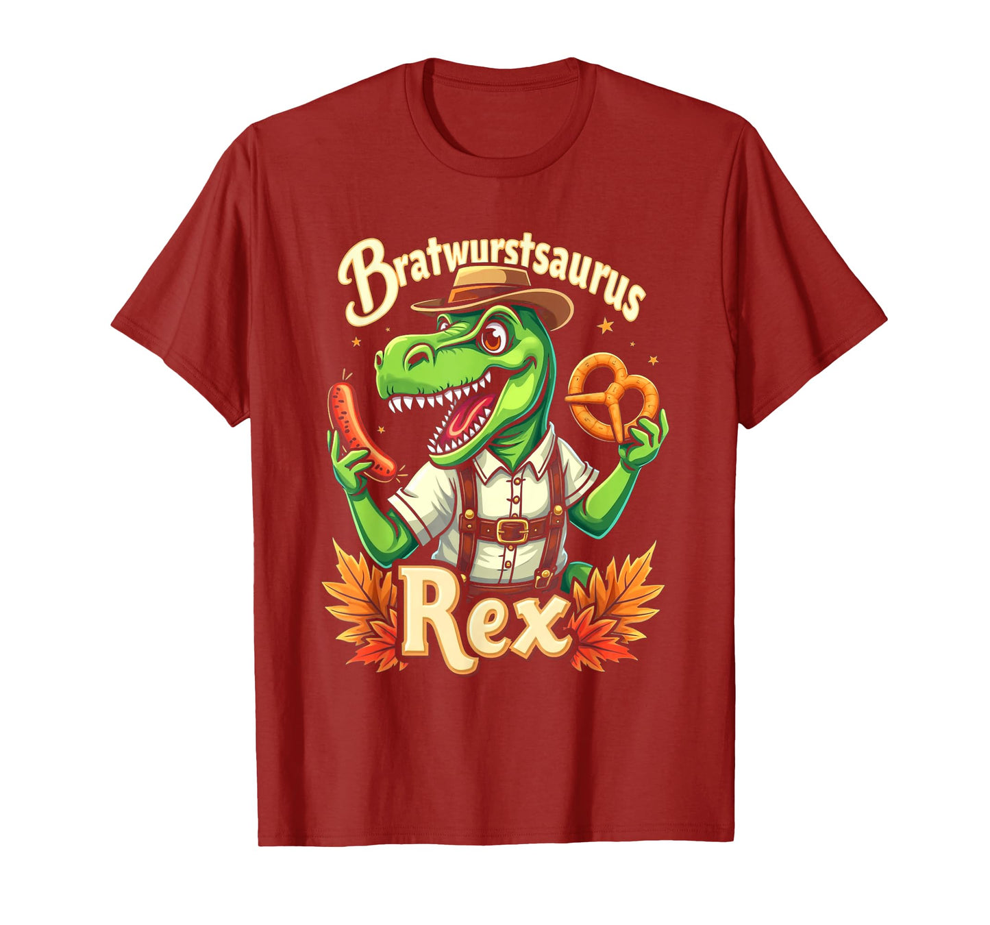 Funny Oktoberfest Dinosaur Lederhosen T-Rex Kids T-Shirt