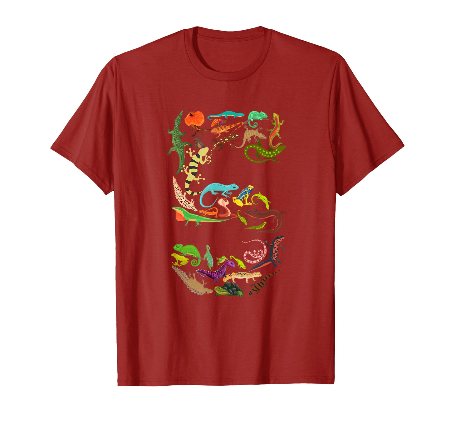 Kids 5th Birthday Reptiles Lizards Themed 5 Year Old Boys T-Shirt