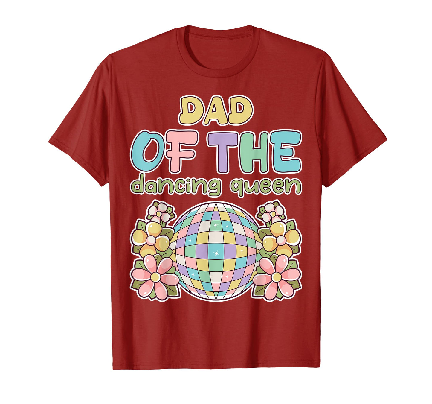 Dad of the Dance Queen Retro 17th Birthday Family Party T-Shirt