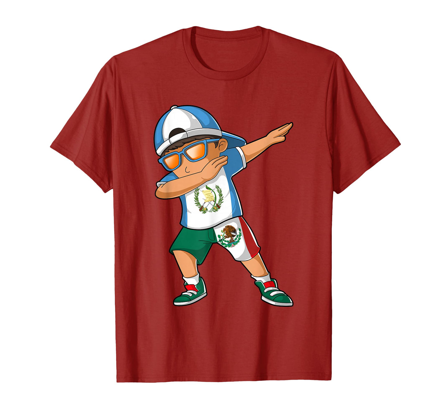 Half Guatemalan Half Mexican Boy Guatemala Flag T-Shirt