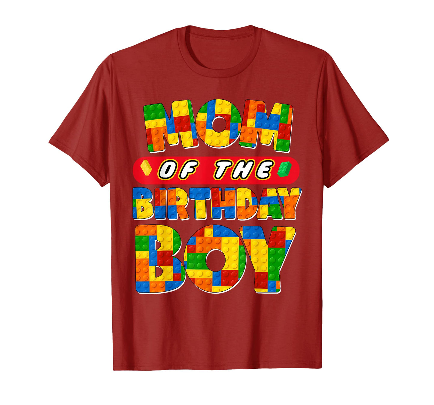 Mom And Dad Birthday Boy Building Bricks Family Party Decor T-Shirt