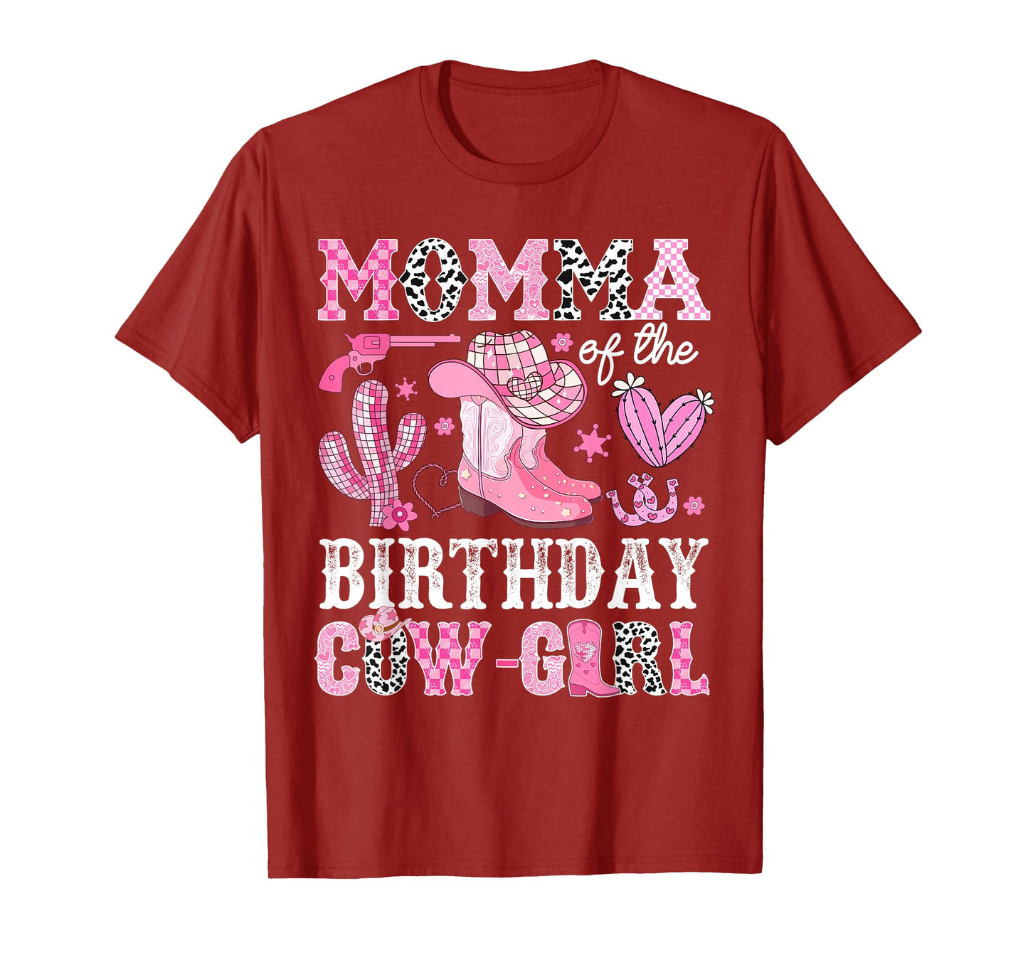 Momma Of The Birthday Cow-Girl Rodeo Cowgirl Bday T-Shirt