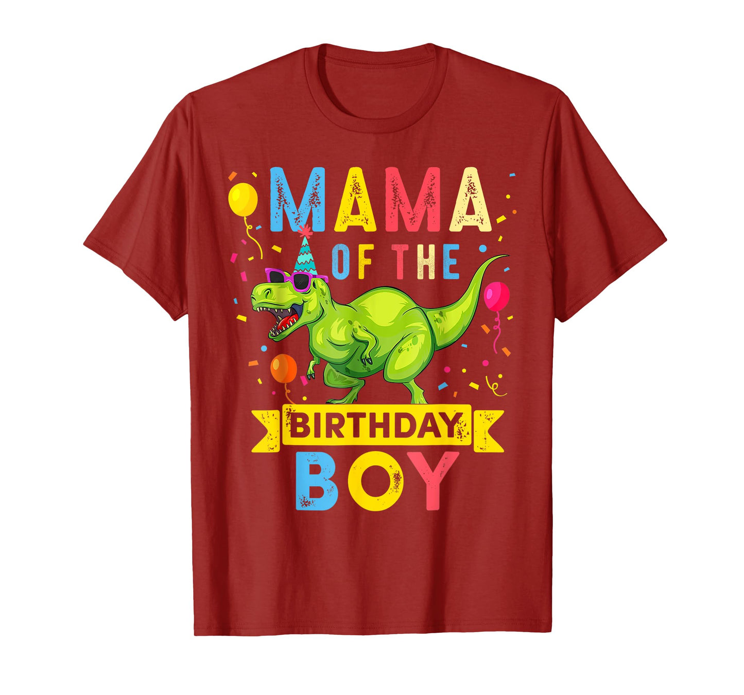 Mama of the Birthday Boy T-Rex Dinosaur Birthday Family T-Shirt