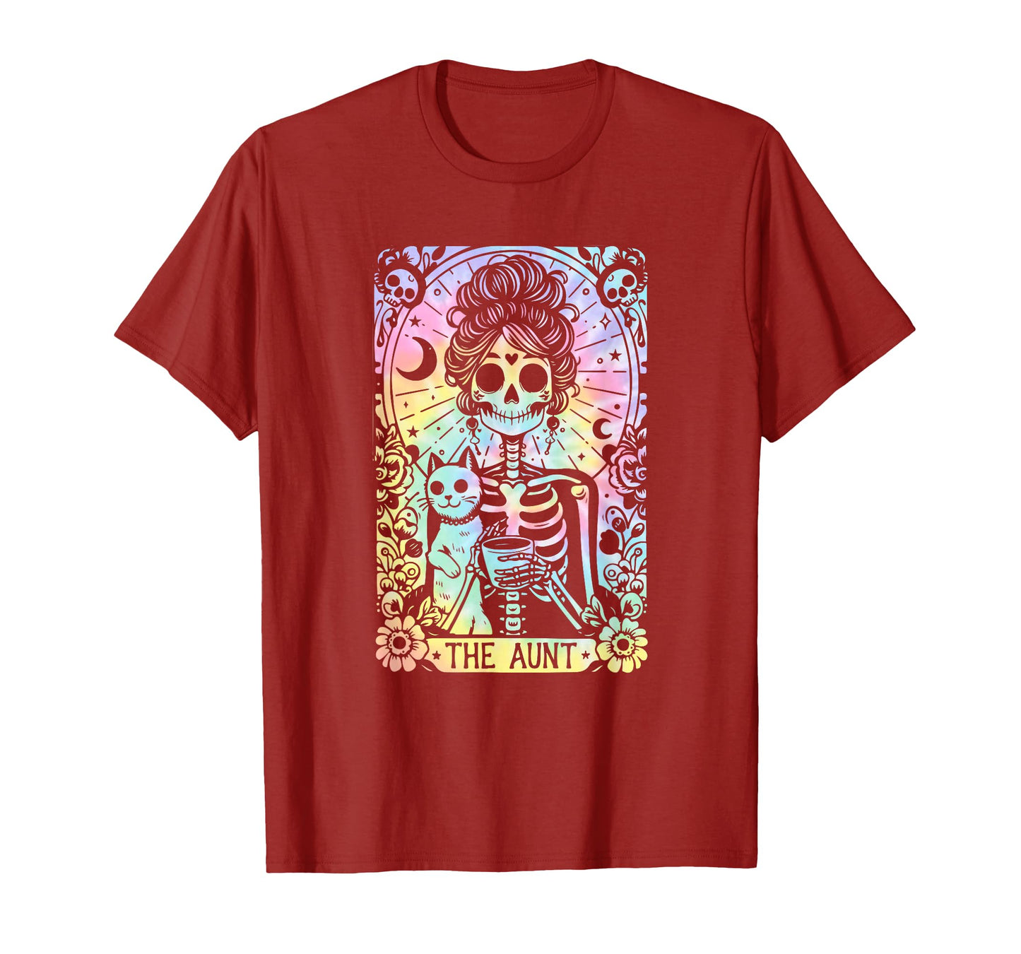 The Aunt Tarot Tie Dye Skeleton Best Aunt Mother's Day T-Shirt