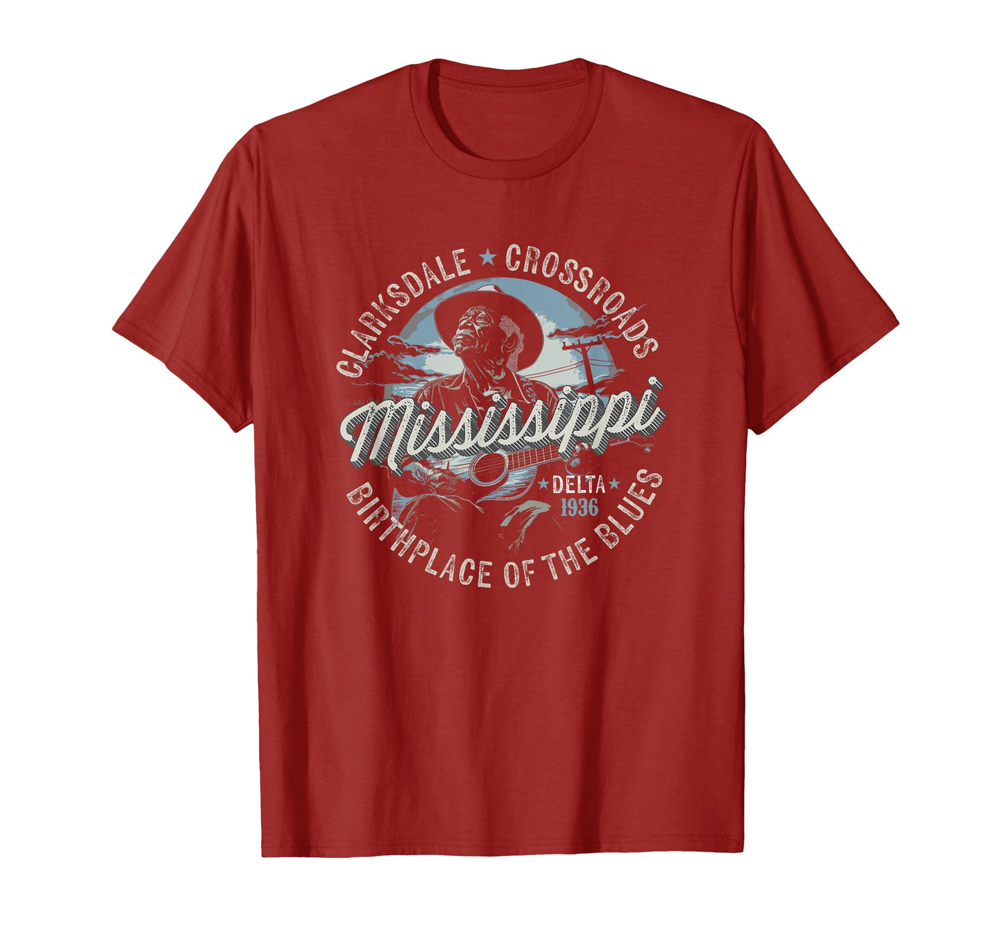 Clarksdale Mississippi - Birthplace of the Blues T-Shirt T-Shirt