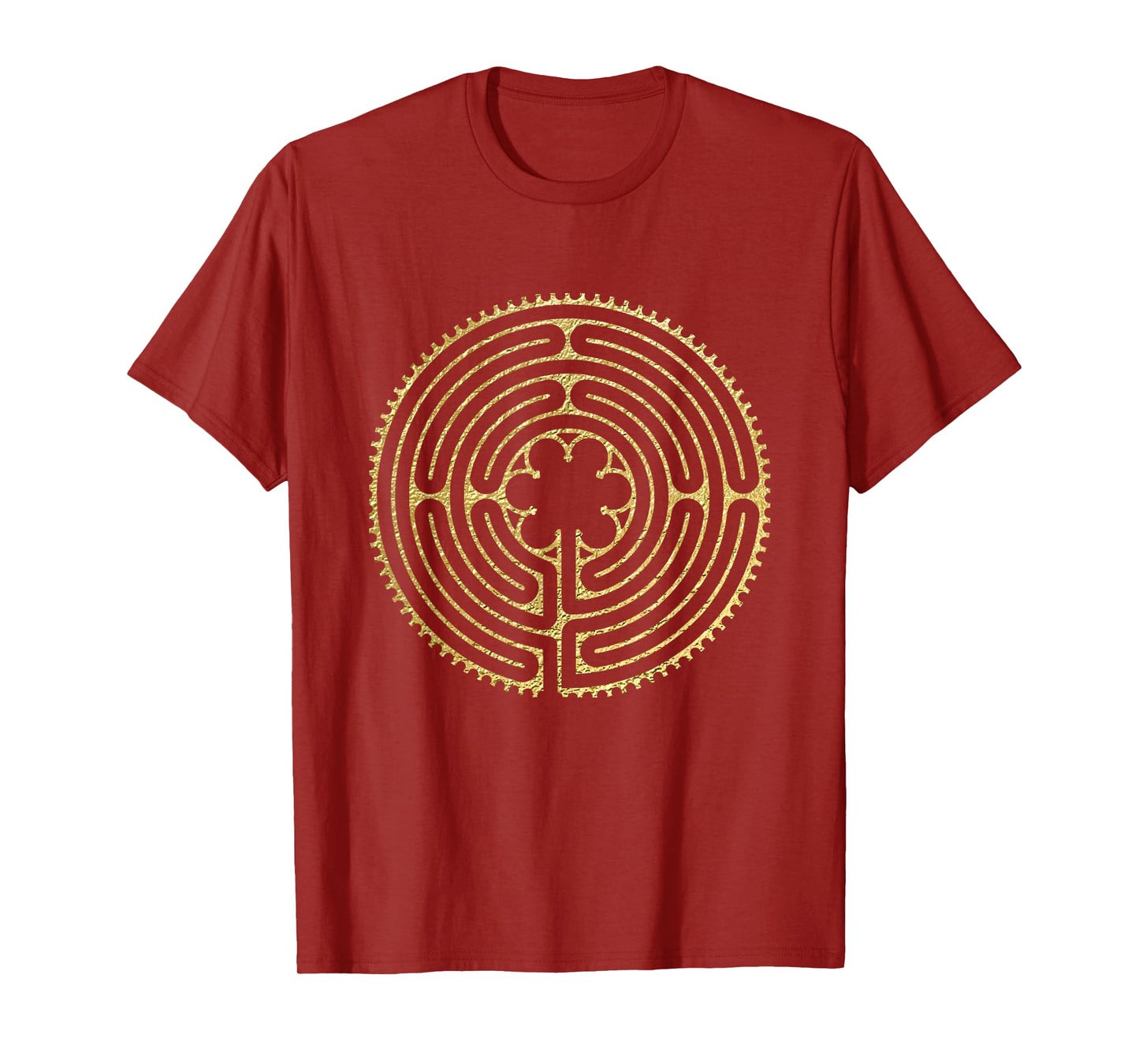 Labyrinth Ancient Chartres Maze Yoga Design T-Shirt