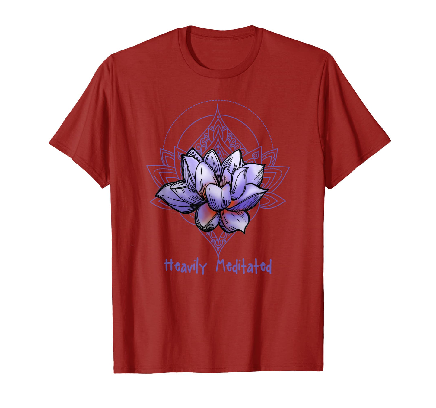 funny Heavily Meditated yoga shirt, mindfulness