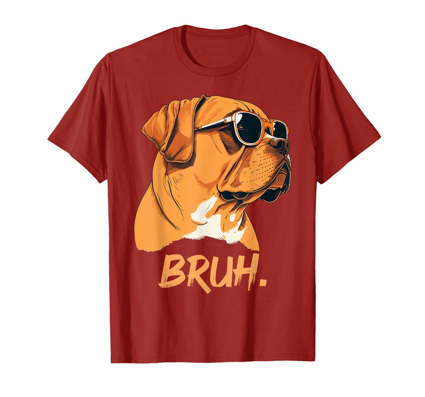 Bruh Funny Meme Saying Bruh with Dog face Teens Boy Girls T-Shirt