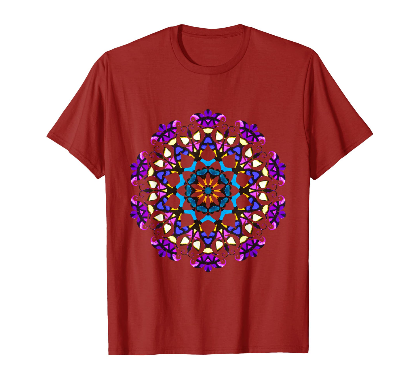 Sacred Geometry Mandala Reiki Yoga Stained Glass Shirt T-Shirt