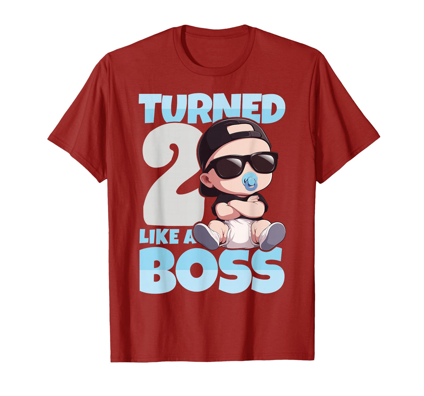 Baby 2nd Birthday Boy Girl 2 Years Like a Boss Kids T-Shirt