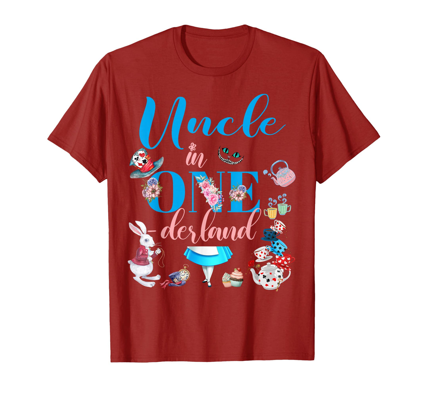 Alice in ONEderland Family Uncle Of The Birthday Girl T-Shirt