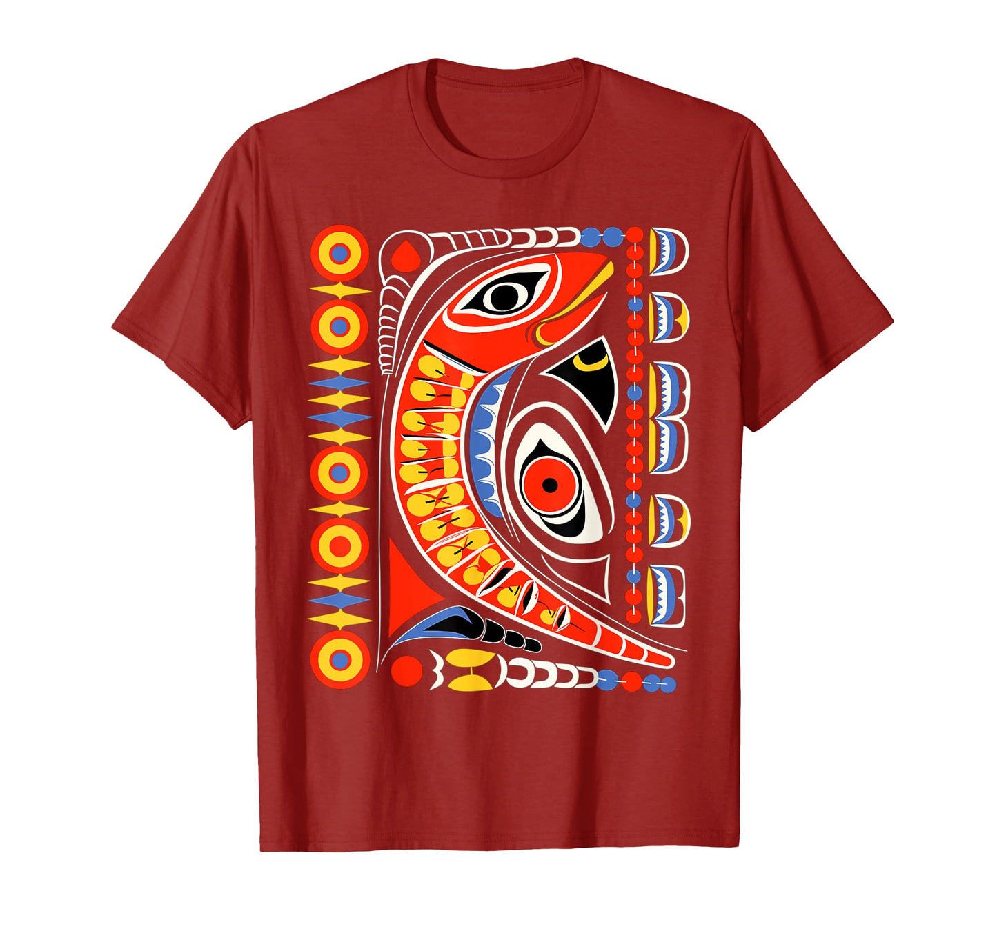 Salmon in Native American Salish Coast Style T-Shirt