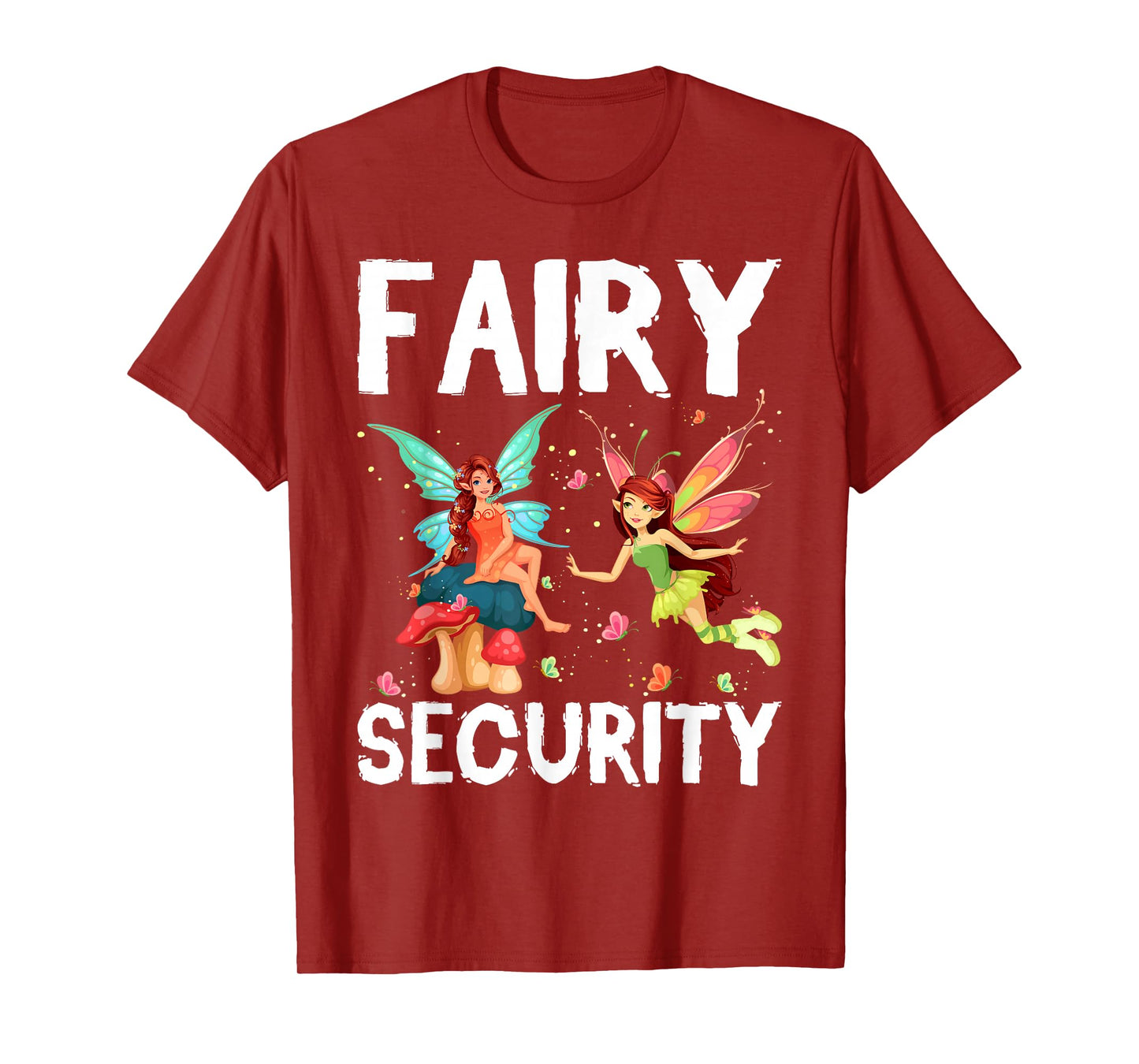 Fairy Security Birthday Family Halloween Costume Dad Mom T-Shirt
