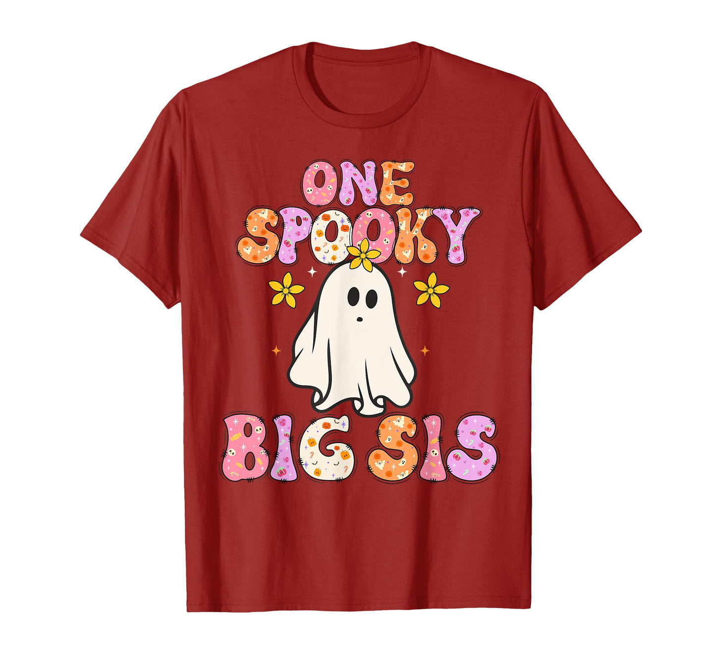 Big Sister Halloween One Spooky Big sister Announcement T-Shirt