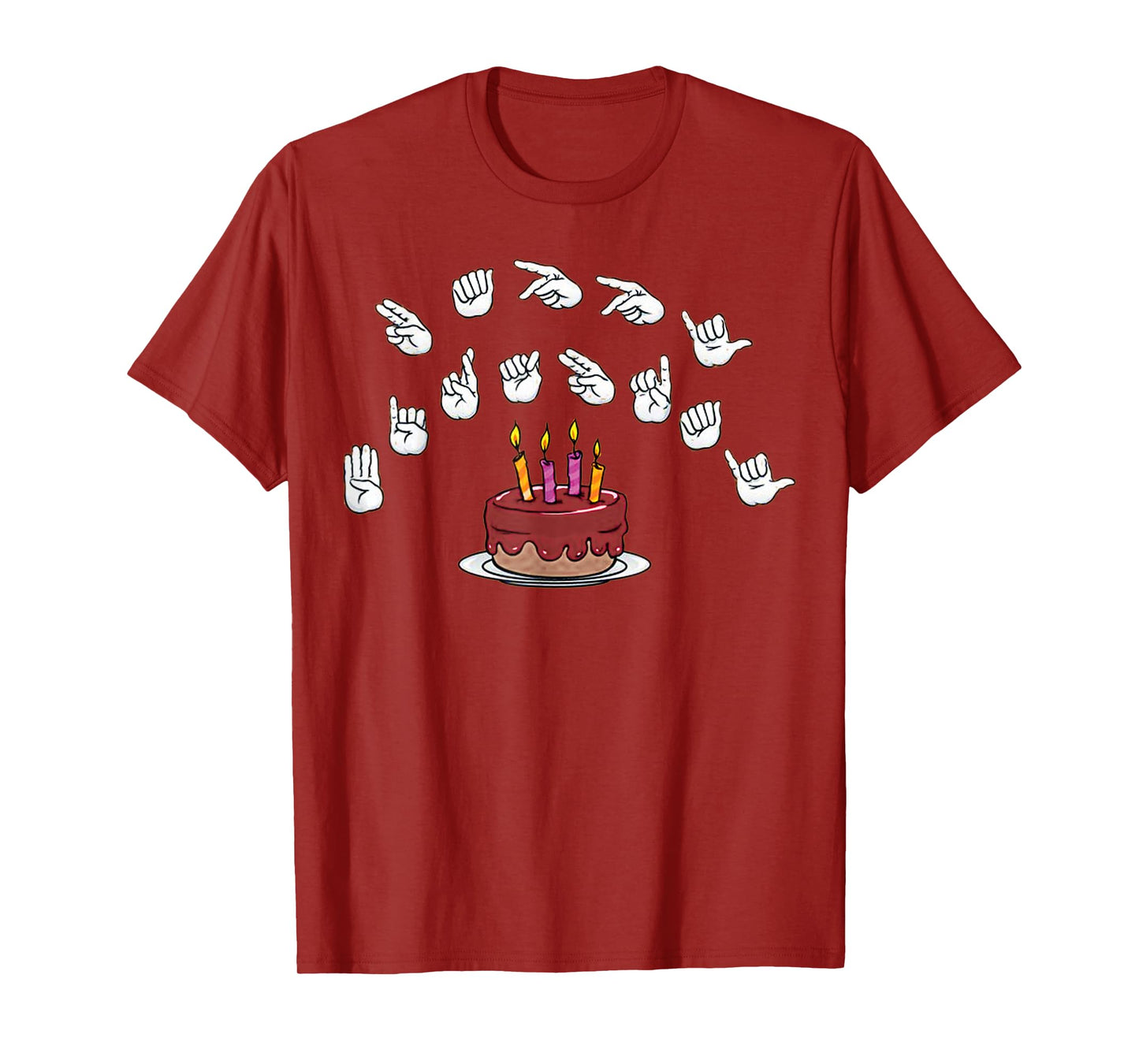 Happy Birthday alphabet Hands American Sign Language Asl T-Shirt