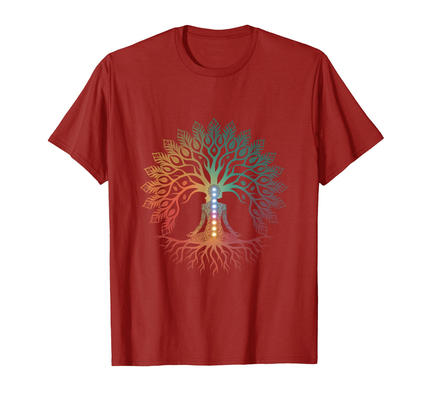 Tree Life Woman Yoga Chakra Spiritual T-Shirt