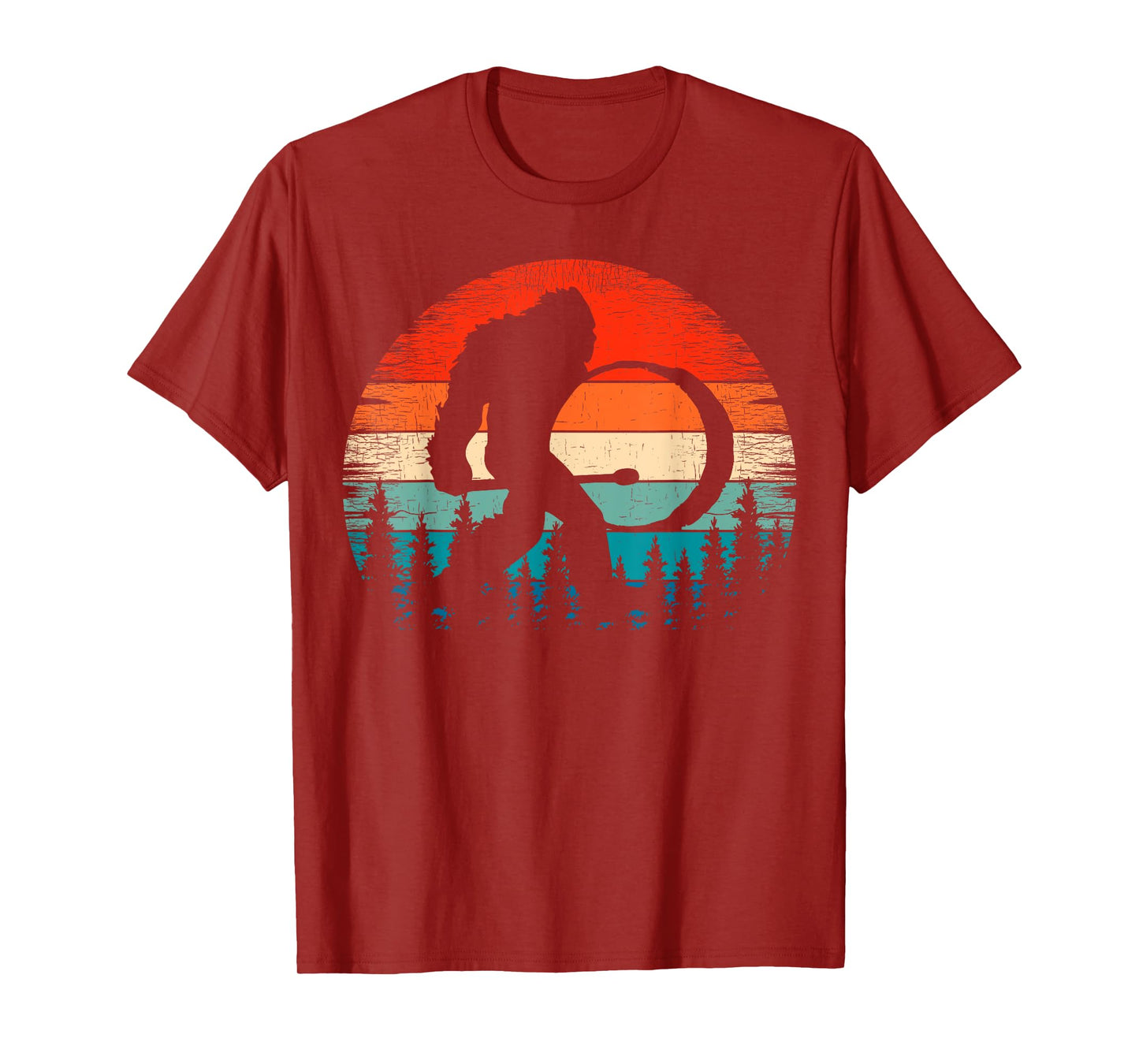 Bigfoot Drum Player Marching Band Sasquatch Bass Drummer T-Shirt