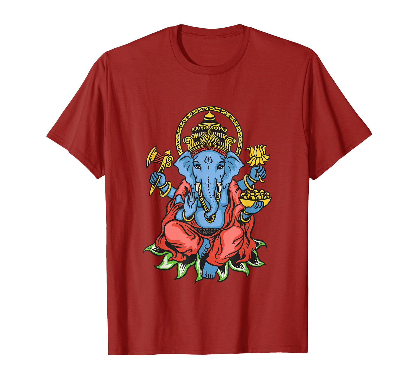 Spiritual Hindu God Ganesha Meditation Yoga T-Shirt