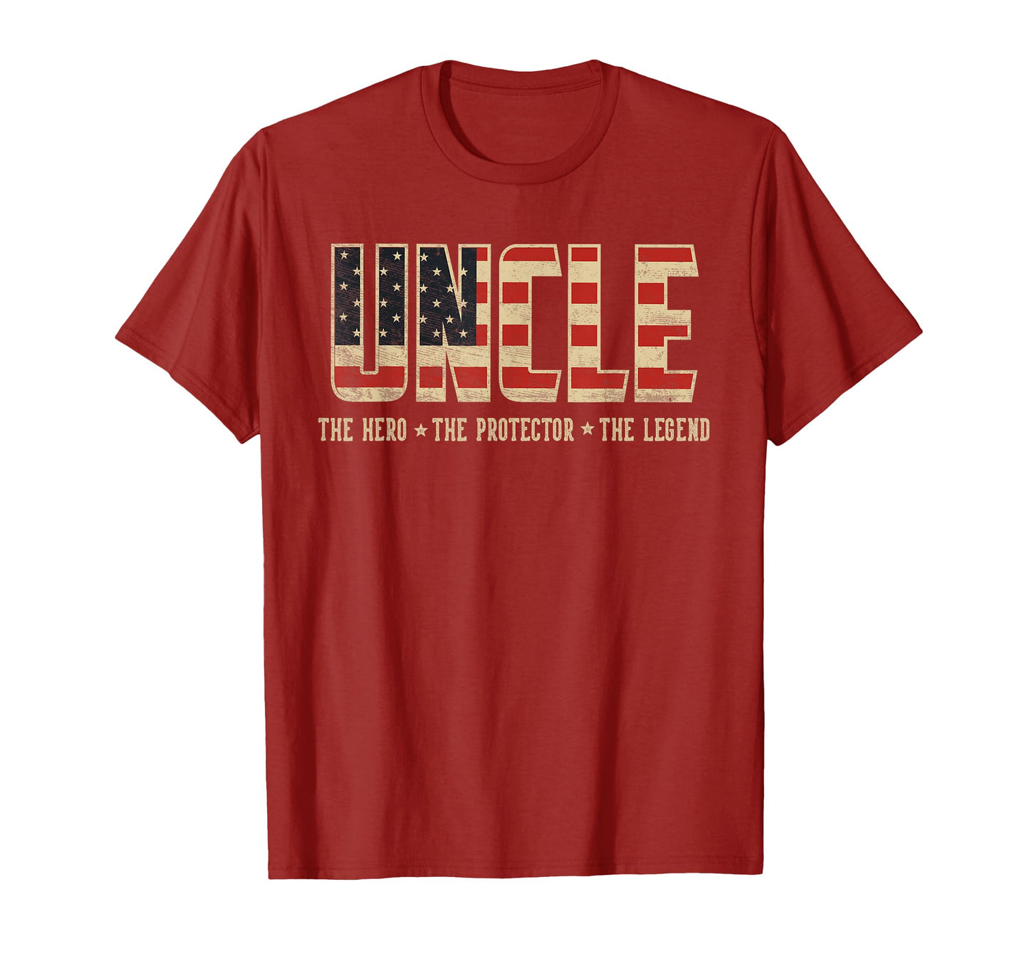 Uncle Protector Hero Legend USA Flag Uncle Father's Day T-Shirt