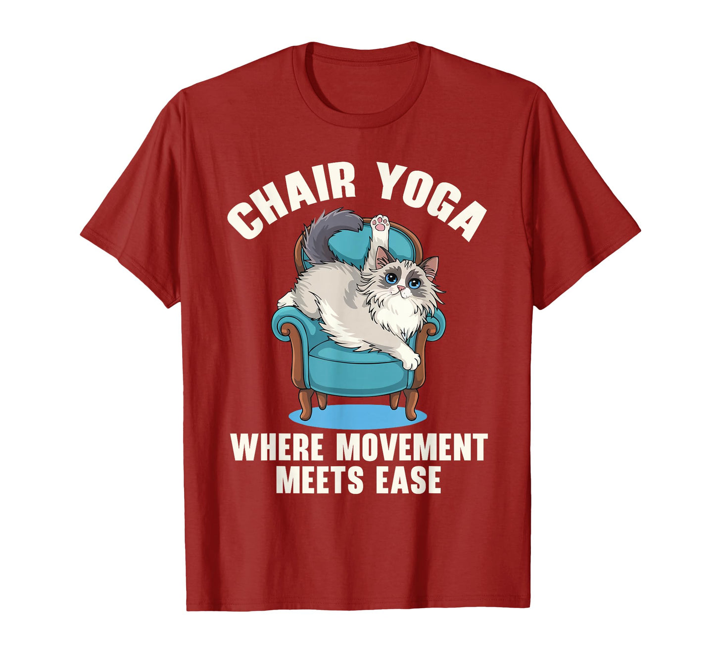 Chair Yoga Exercise Zen Fitness Workout Yoga Instructor T-Shirt