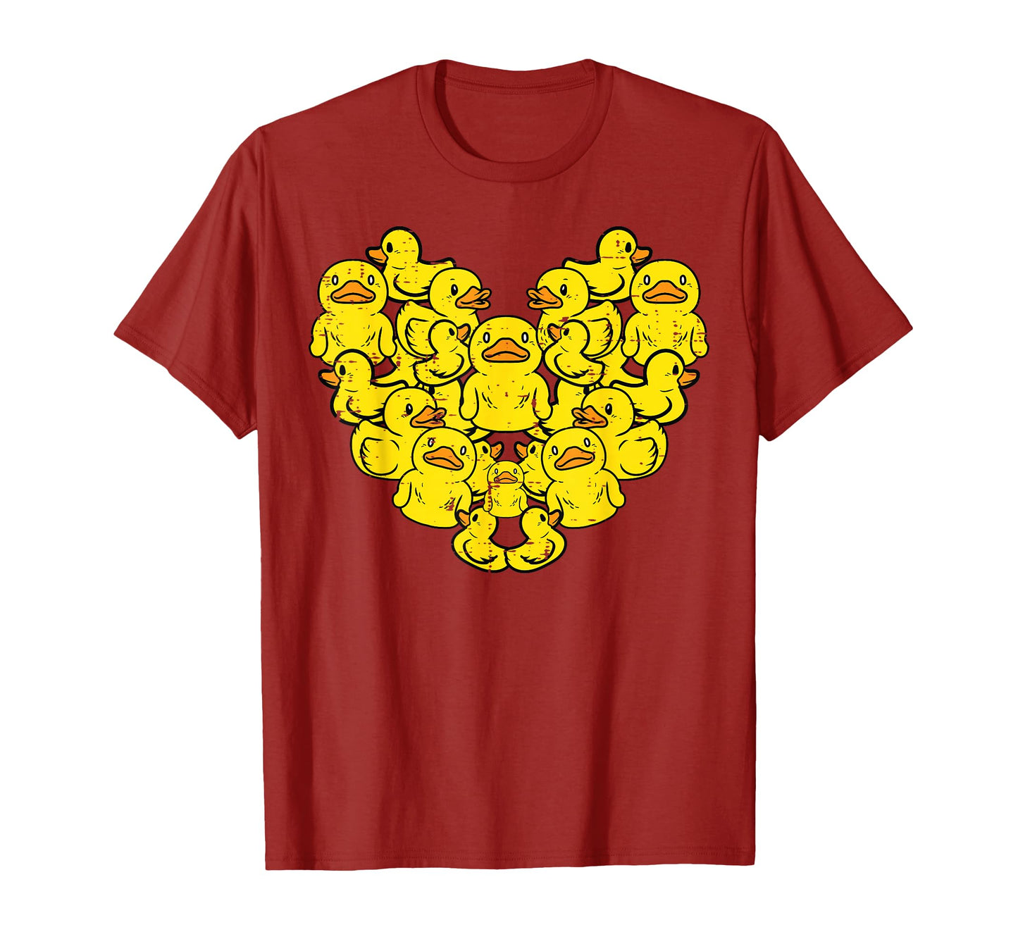Ducks Heart Shape Cute Farm Animal Women Girls Boys Kids T-Shirt