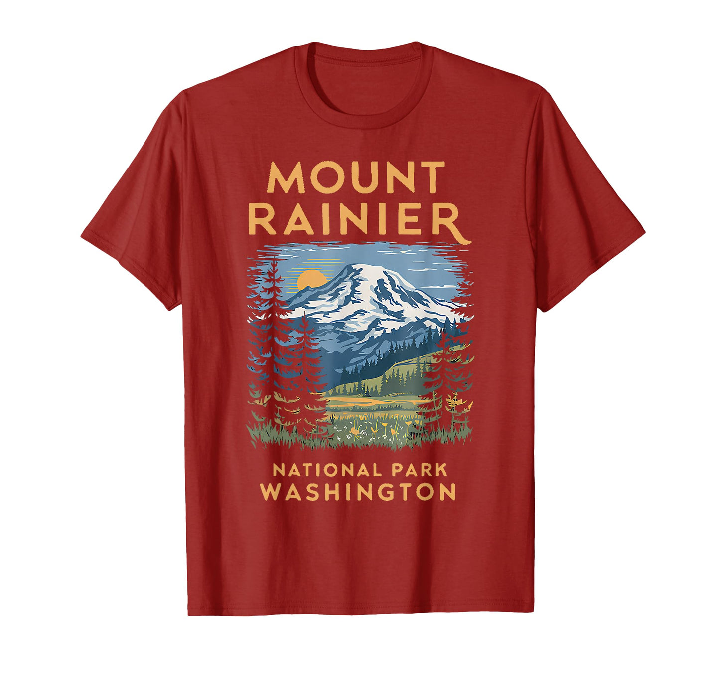 Stunning Mount Rainier National Park Scenic Washington T-Shirt