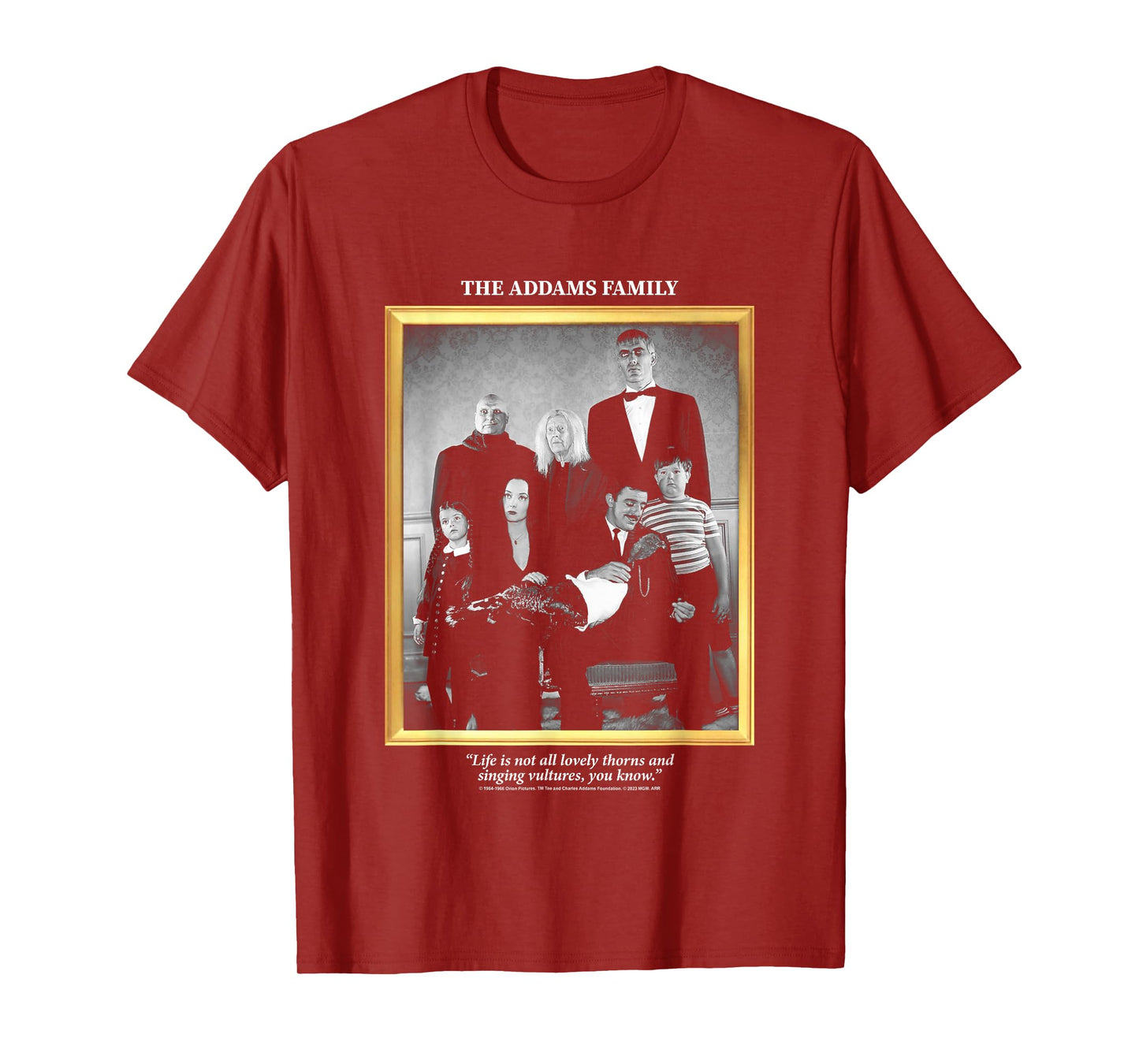 The Addams Family Not All Lovely Thorns Family Portrait T-Shirt
