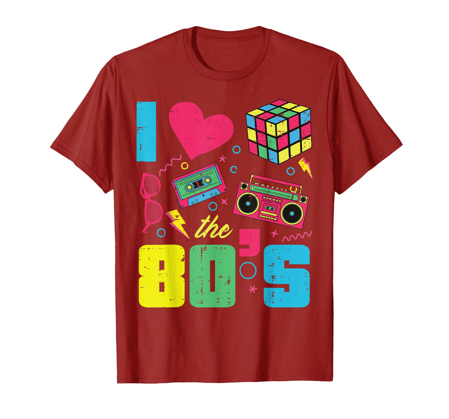 I Love Heart The 80s Retro Throwback Vibes Women Men Kids T-Shirt