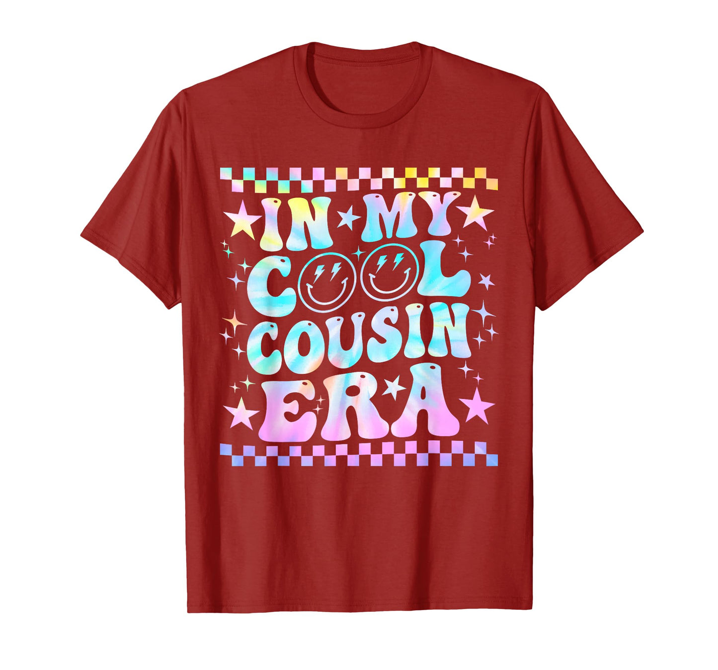 Tie Dye Groovy In My Cool Cousin Era Funny Family T-Shirt