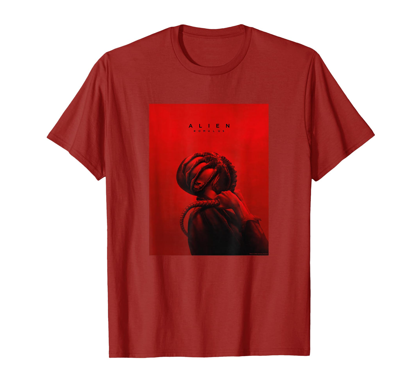 Alien: Romulus Facehugger Attack Red Movie Poster T-Shirt