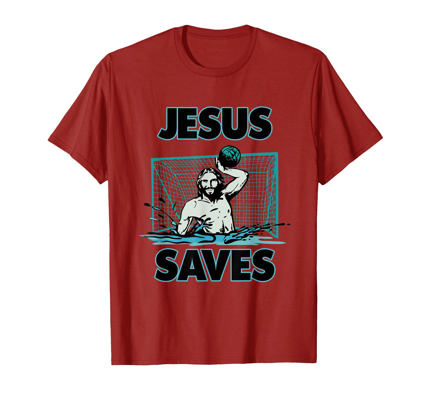 Jesus The Water Polo Goalie Saves T Shirt For Christian Men T-Shirt