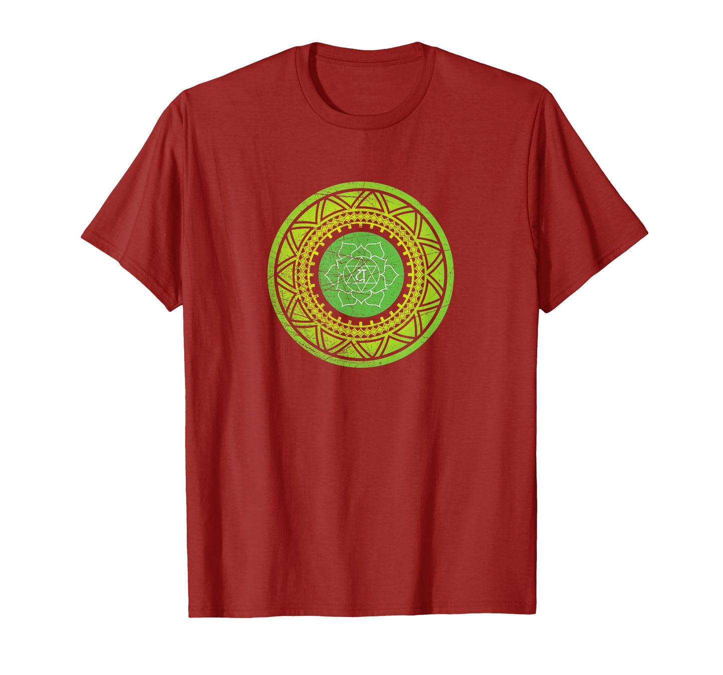 Sacred Geometry Heart Chakra Anahata Yoga Meditation Goa Psy T-Shirt