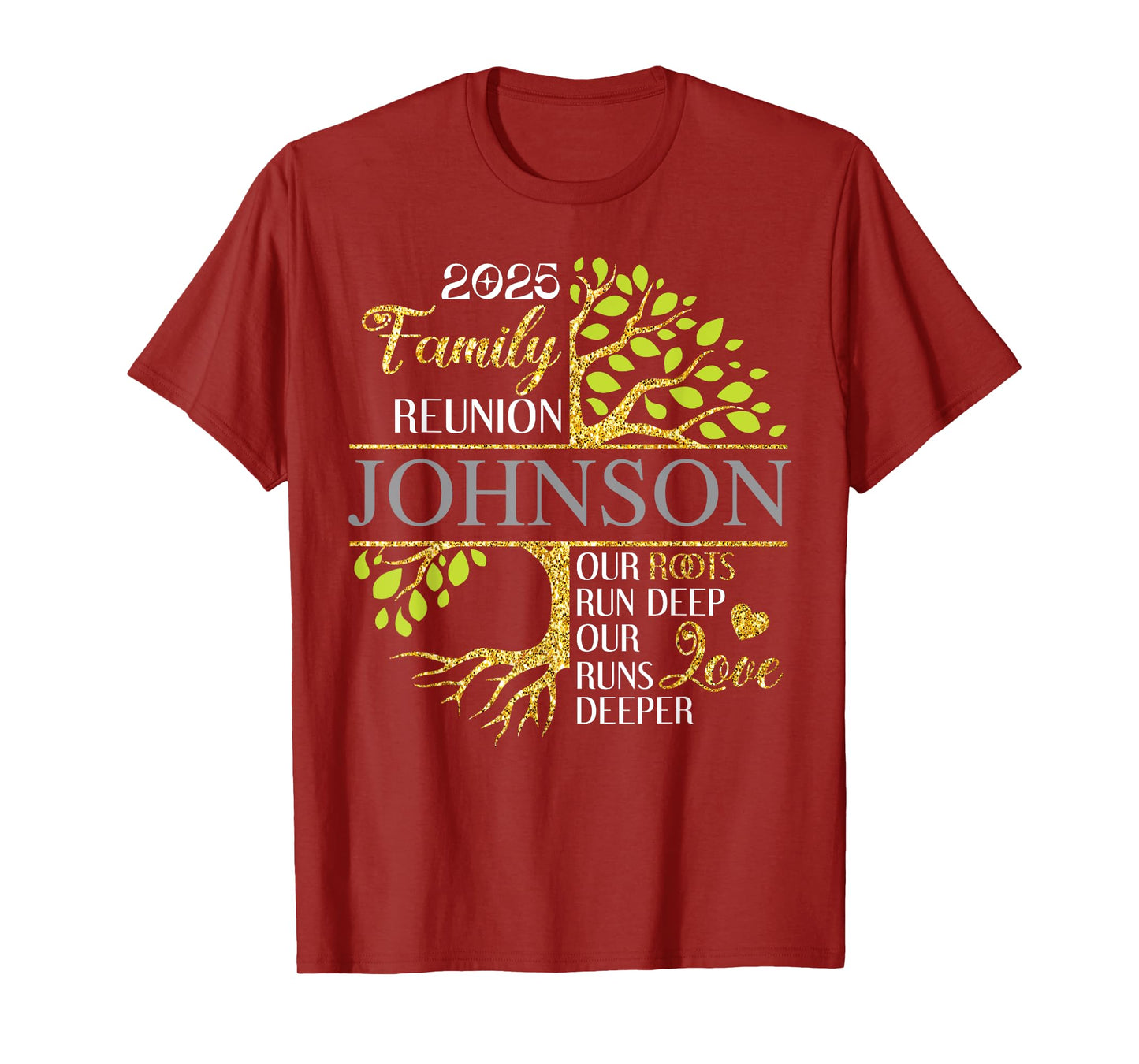 Johnson Family Tree Funny Family Reunion 2025 Men Women Kids T-Shirt