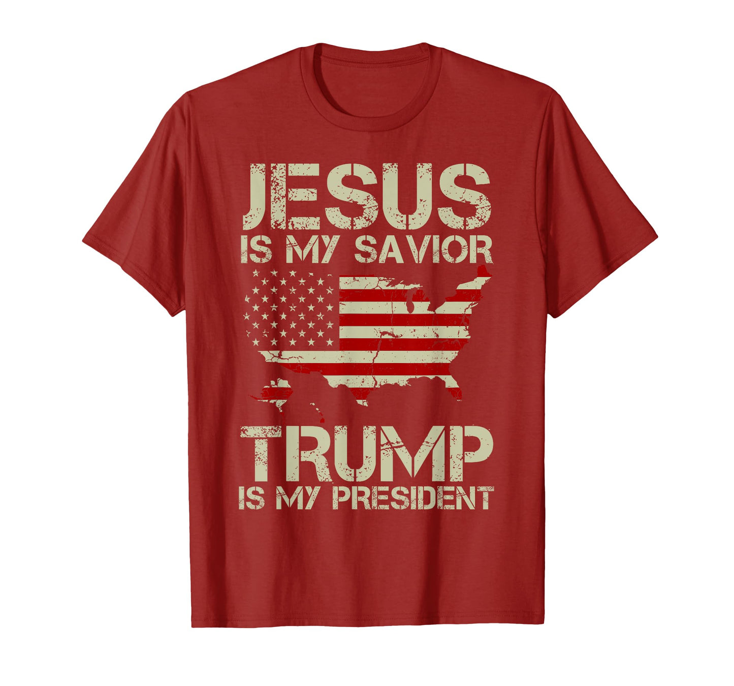 Jesus Is My Savior Trump Is My President Shirt for men women T-Shirt