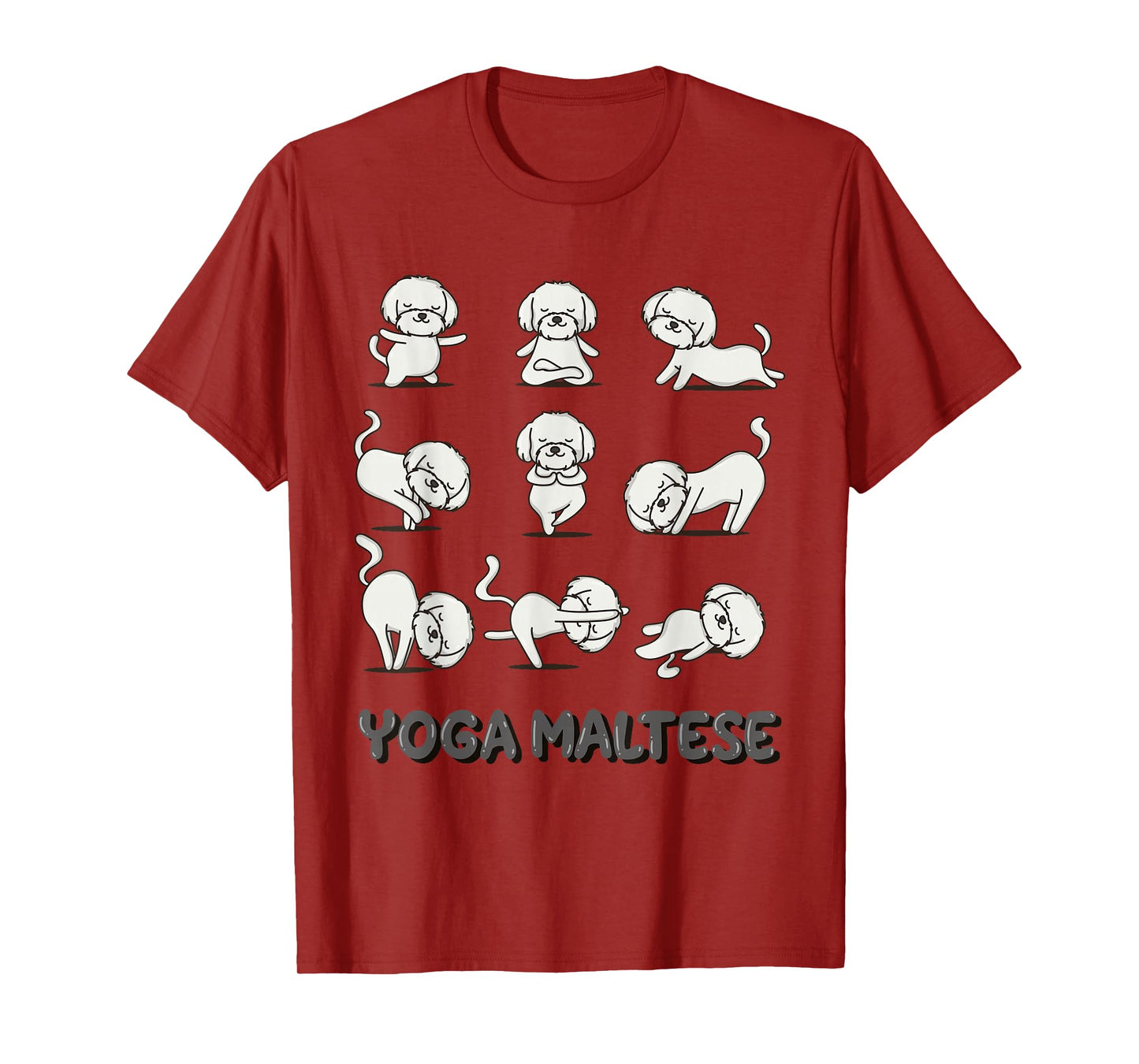Maltese Yoga Shirt Maltese Yoga Pose Meditation T-Shirt