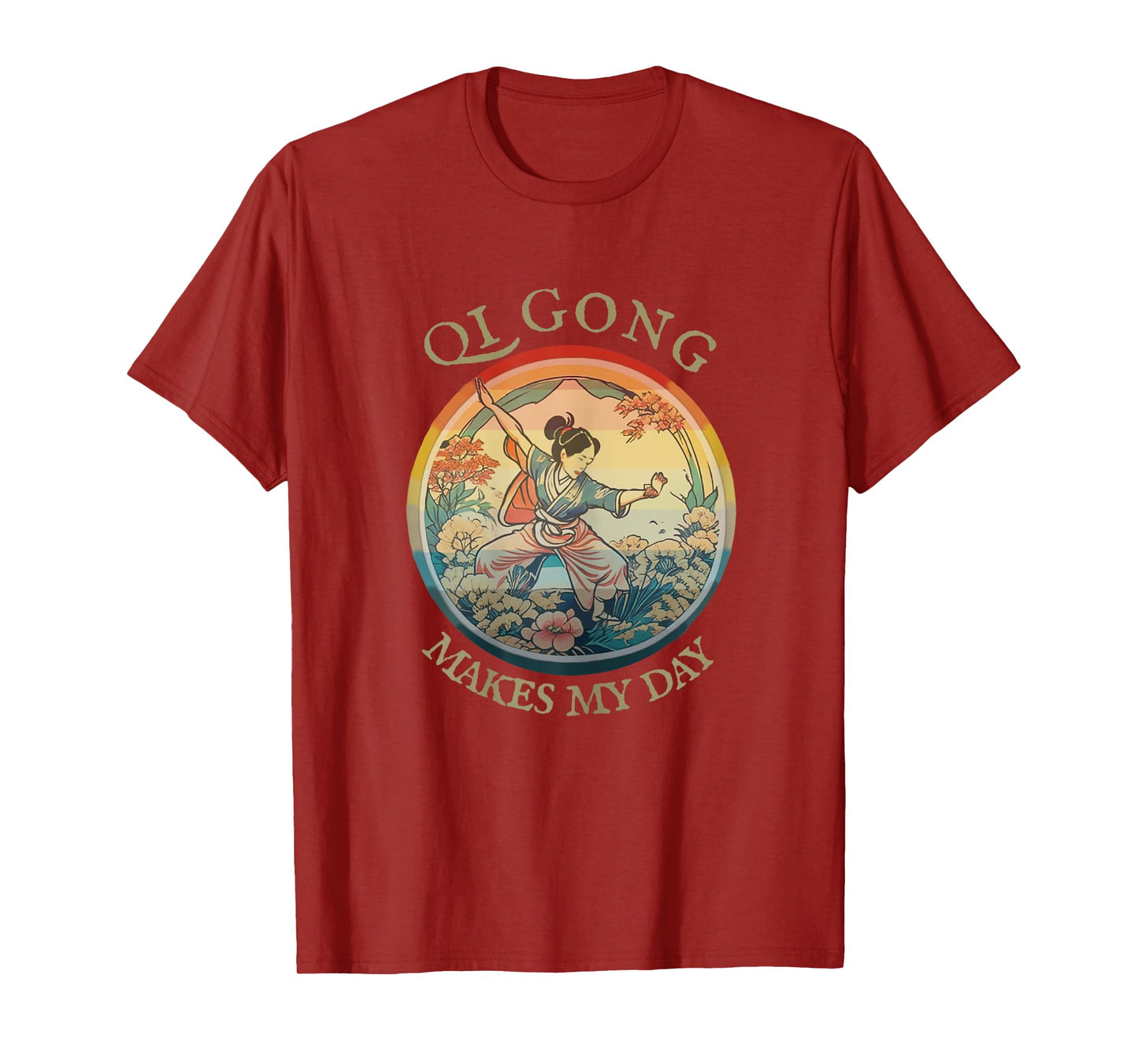 Women Qi Gong, Vintage historic Retro drawing, Harmony Flow T-Shirt