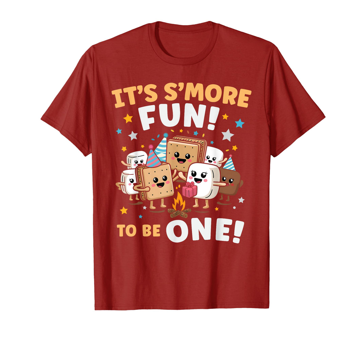 Birthday Campfire Marshmallow It's S'more Fun Being One 1st T-Shirt