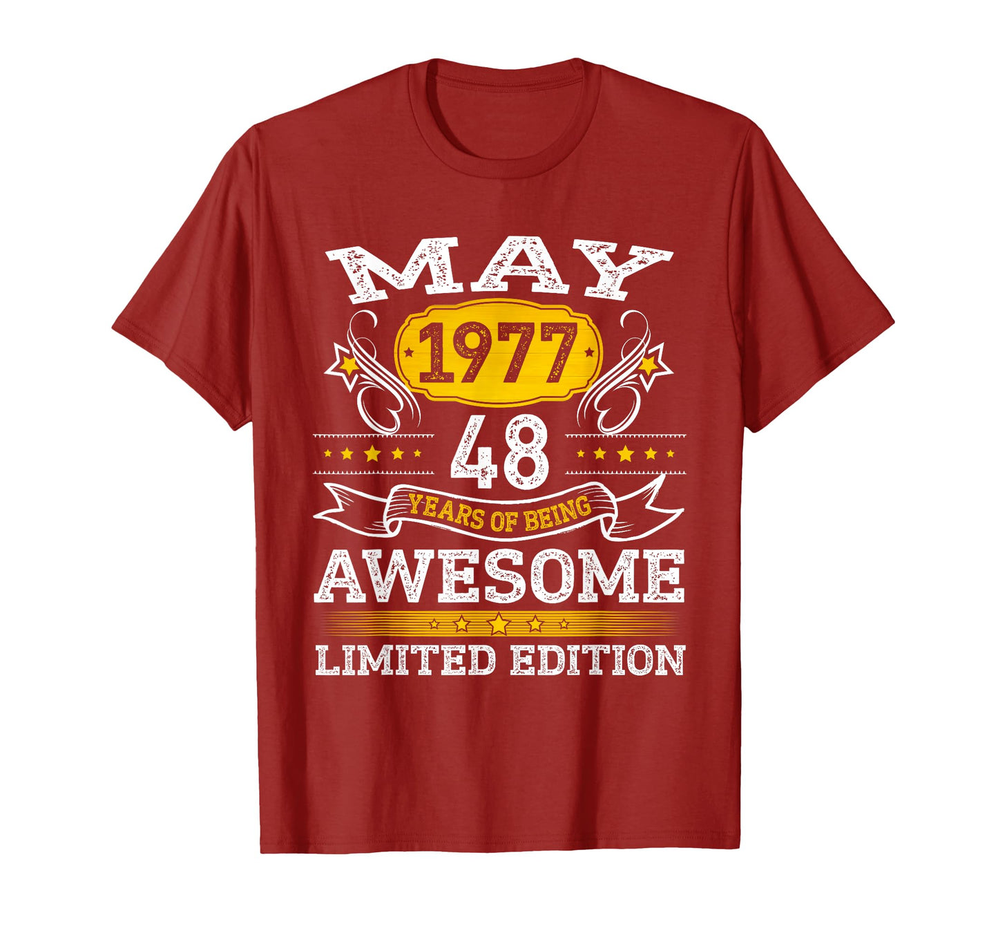 May 1977 Limited Edition 48th Birthday Gift 48 Year Old T-Shirt