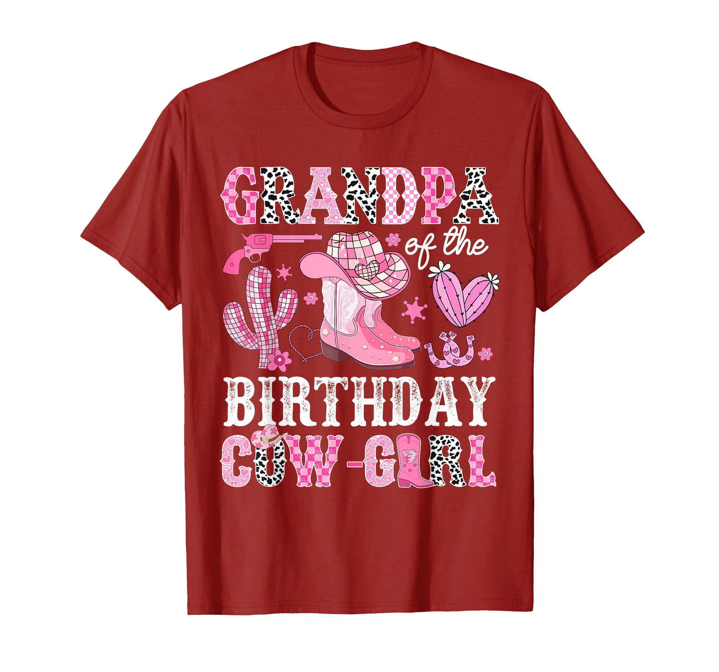 Grandpa Of The Birthday Cow-Girl Rodeo Cowgirl Bday T-Shirt