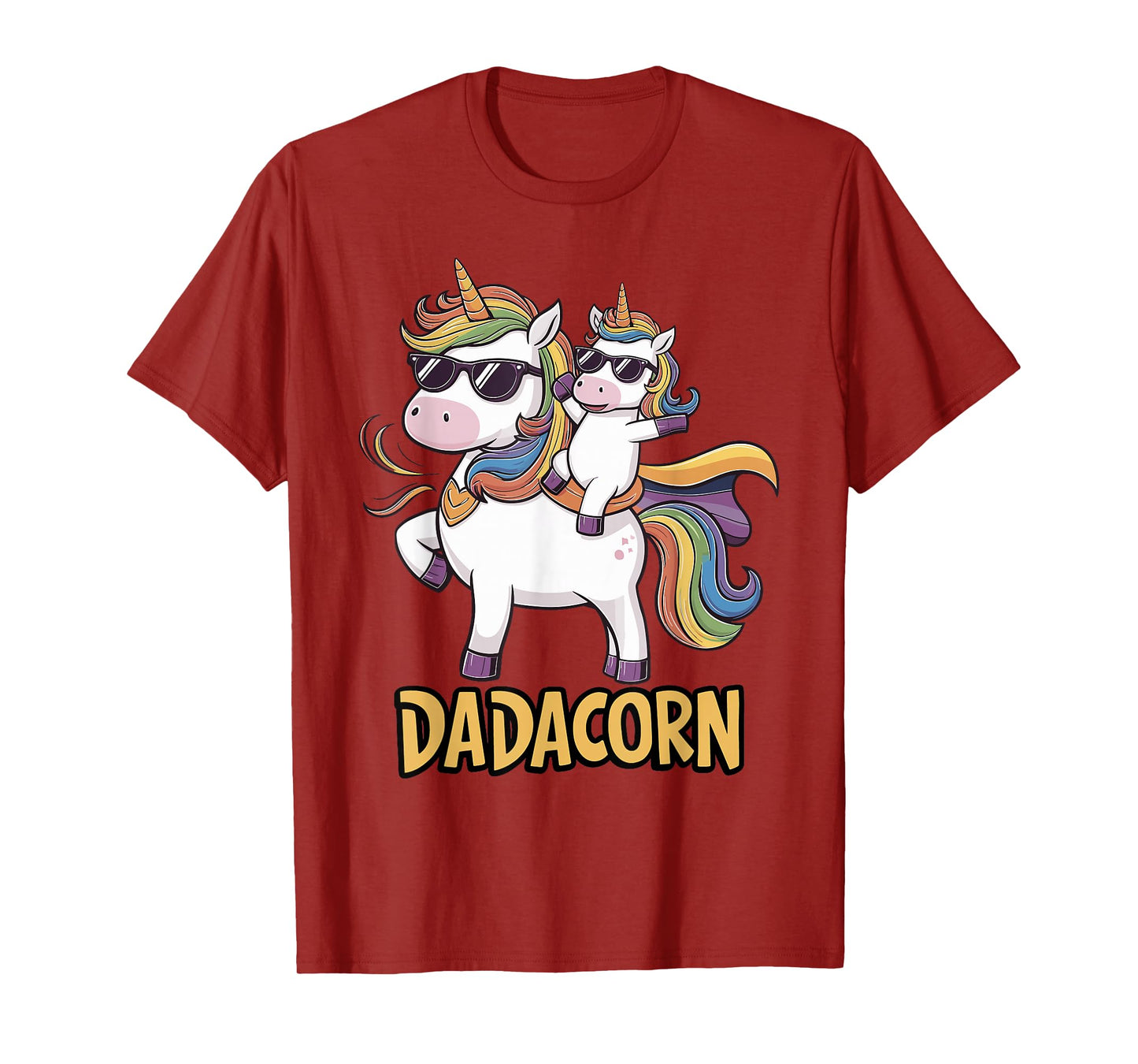 Dadacorn Unicorn Dad and Kid - Best Father's Day Funny T-Shirt