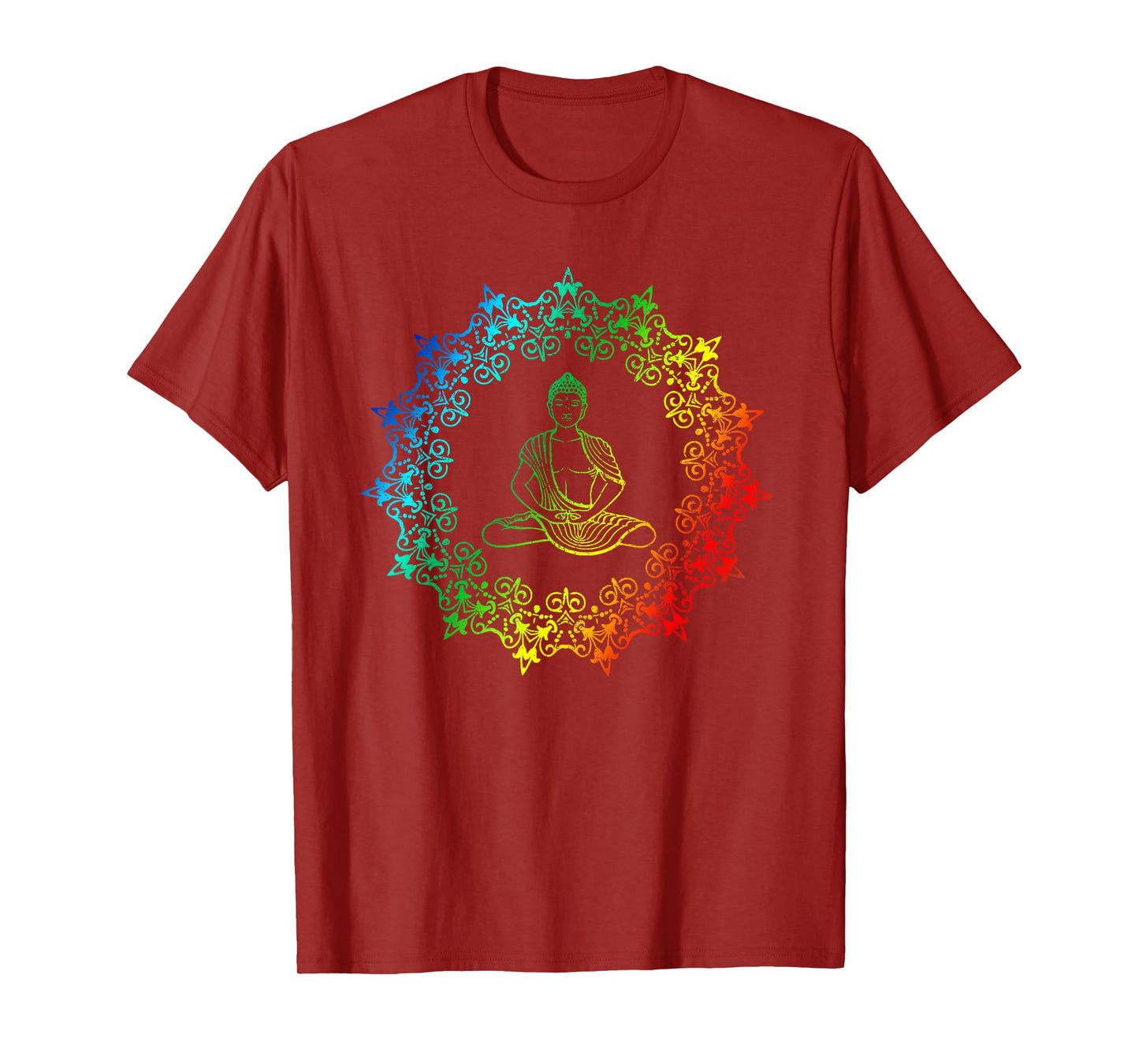 Buddha Rainbow T-Shirt Meditation Yoga LGBT Gay Pride Shirt T-Shirt