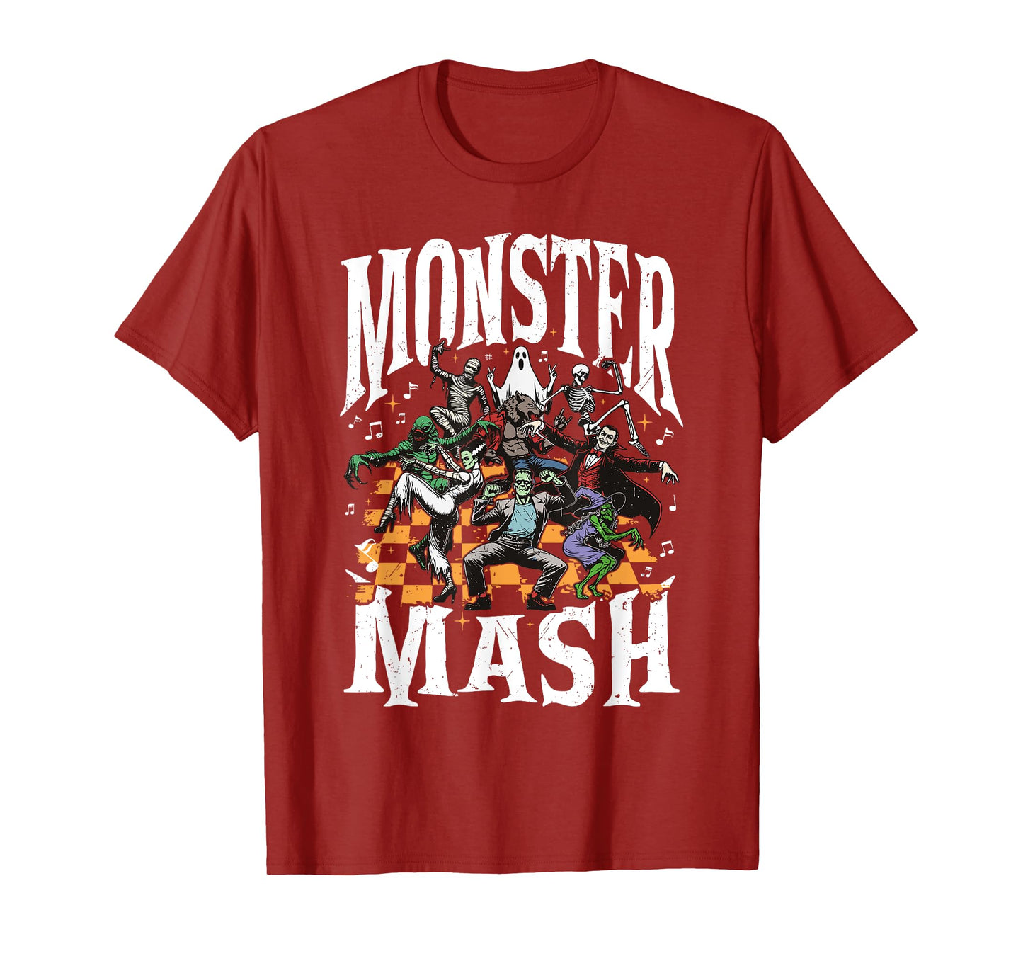 Monster Mash Retro Halloween Funny Monster Spooky Womens Men T-Shirt
