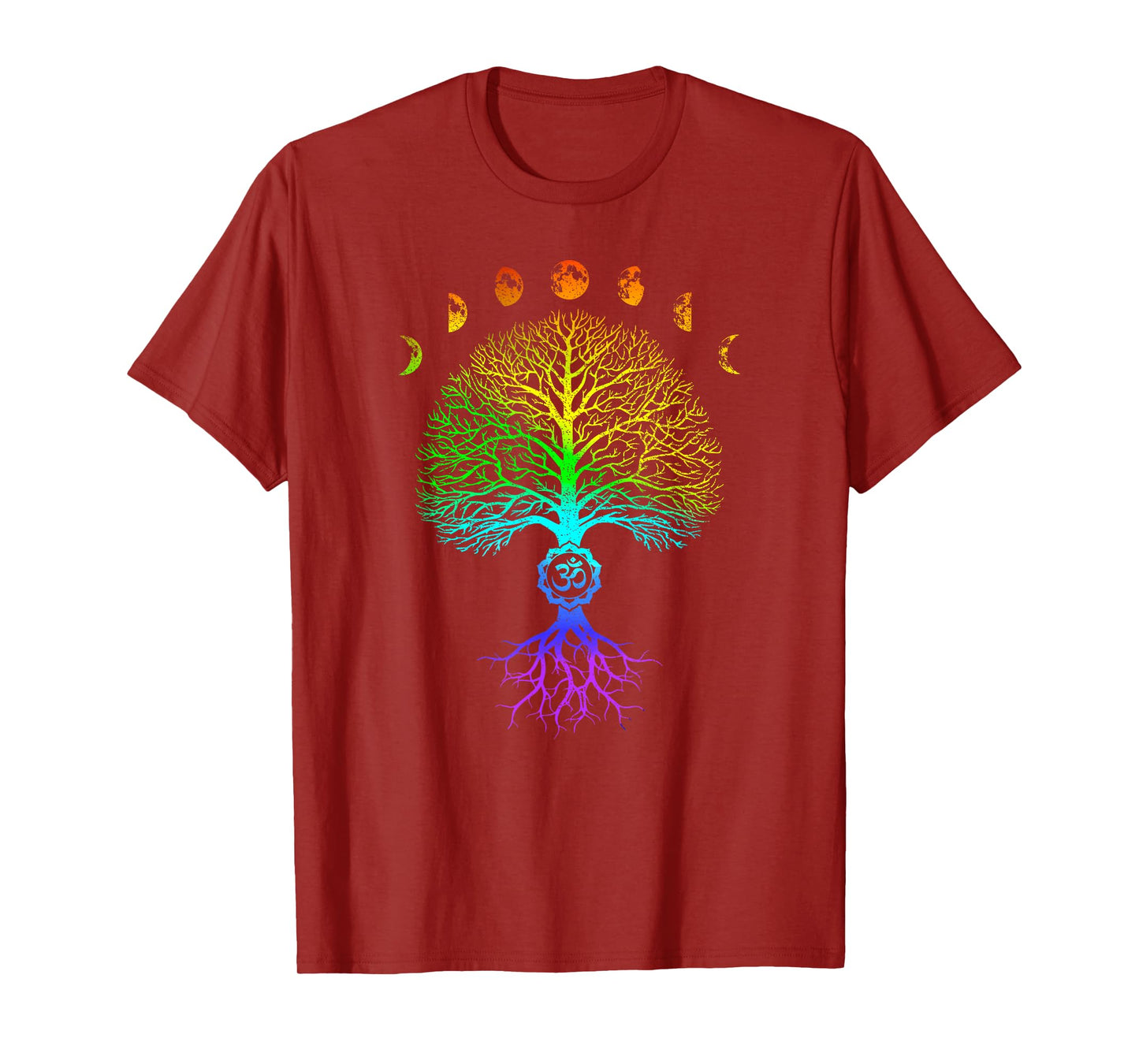 Tree of Life Phases of the Moon Om Chakra Yoga Gift T-Shirt