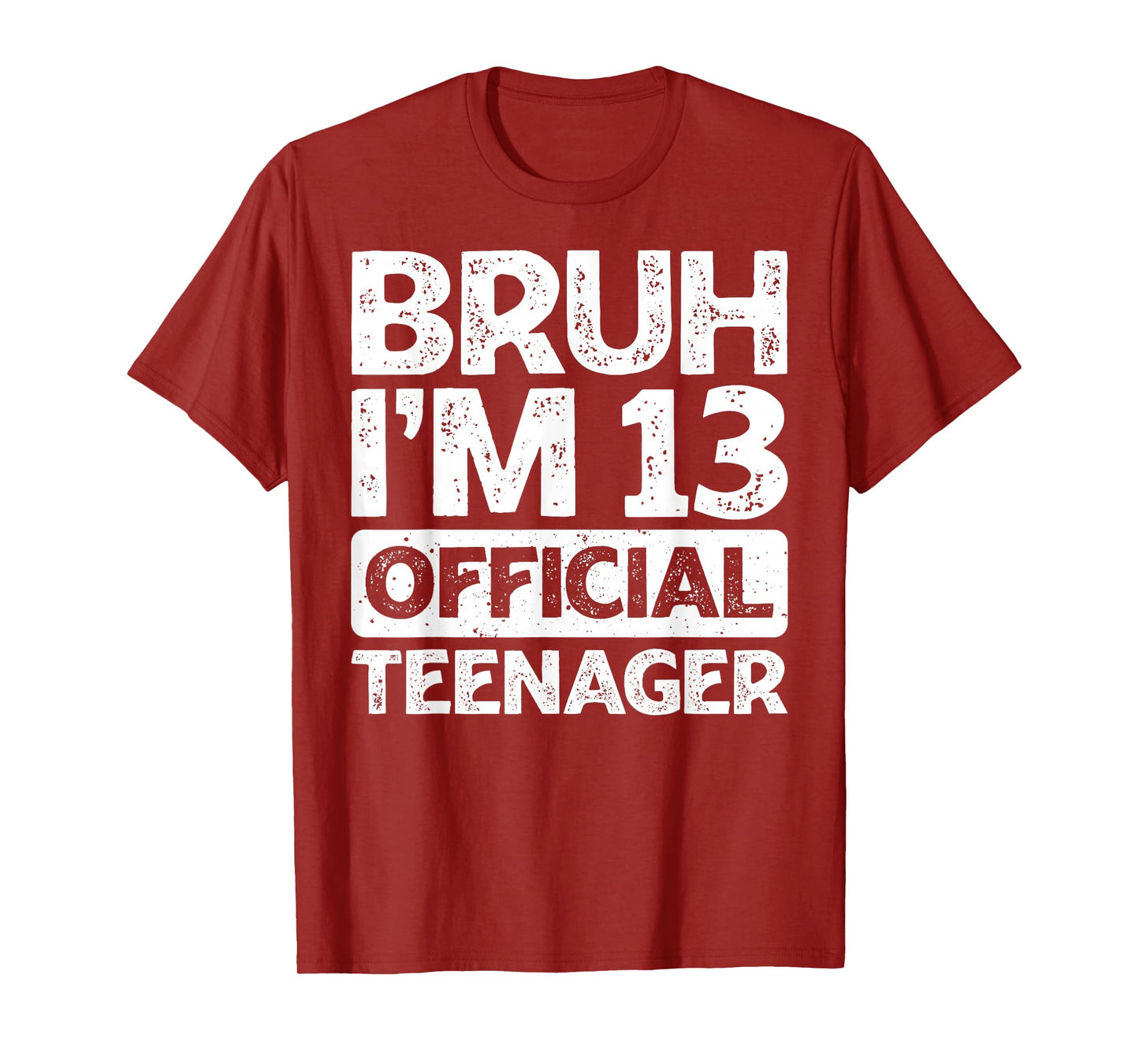 Bruh It's My 13th Birthday I'm 13 Year Old Official Teenager T-Shirt