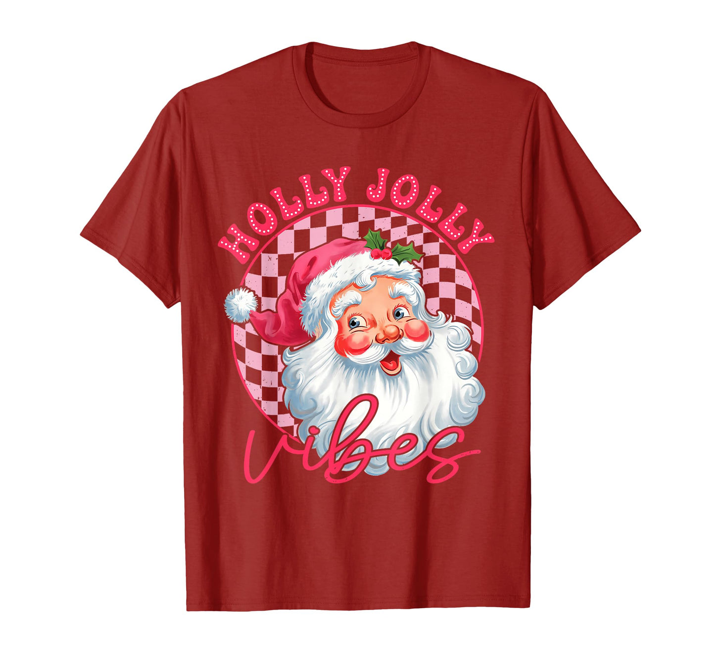 Groovy Cute Santa Claus Christmas Vibes Xmas Women Girl Kids T-Shirt