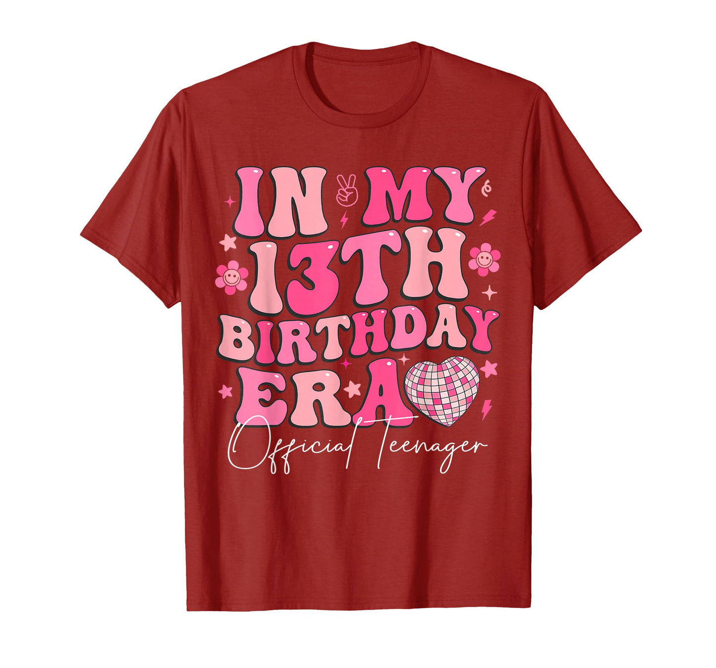 Retro In My 13th Birthday Era 13 Years Old Official Teenager T-Shirt
