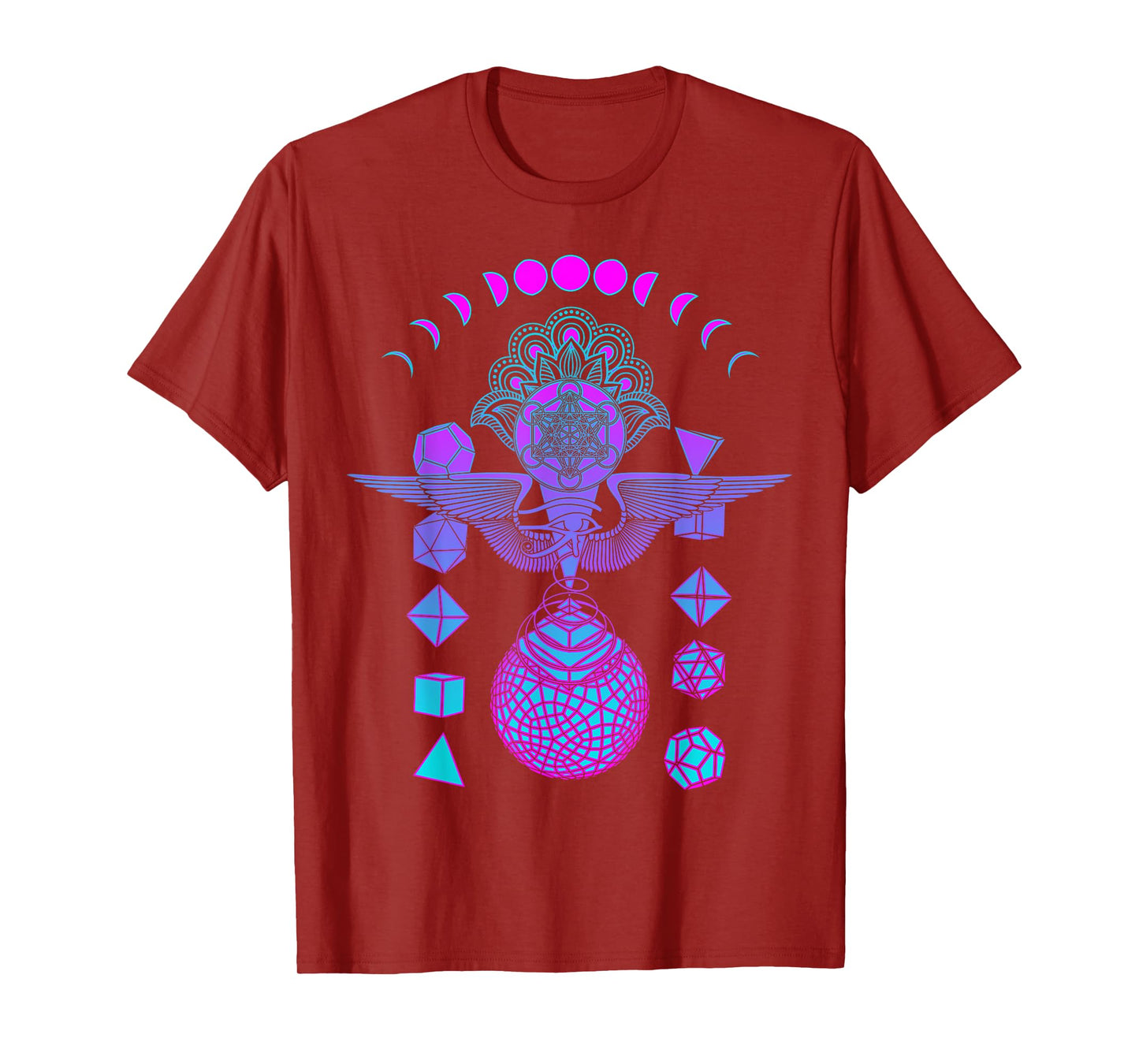 Wisdom Holy Geometry Purple Graphic Psychedelic Festival T-Shirt