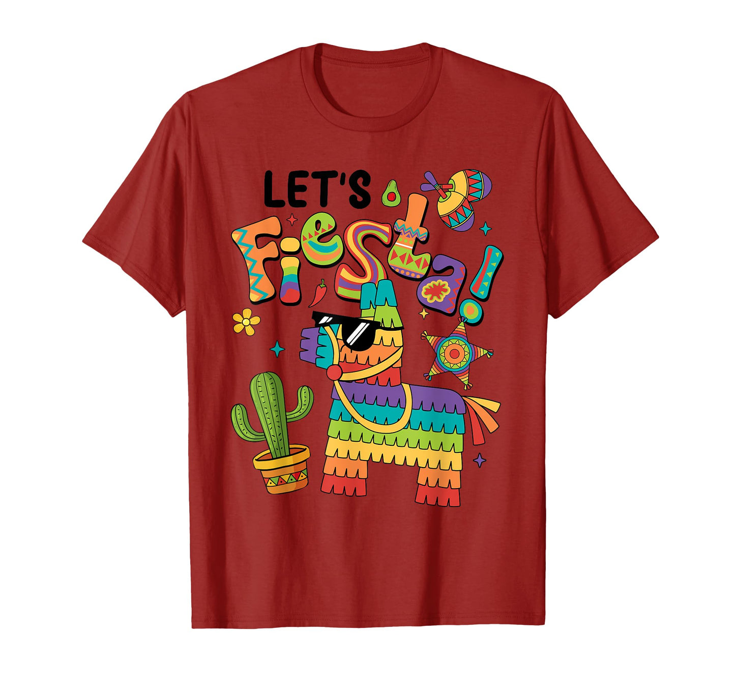 Let's Fiesta Pinata Cinco De Mayo Party Mexican Men Women T-Shirt